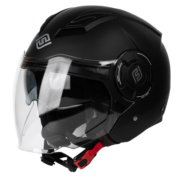 Casco moto faseed 729 abierto con sun visor negro mate