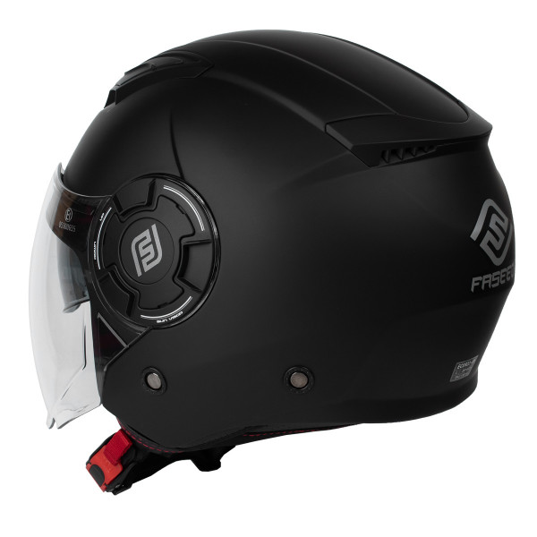 Casco moto faseed 729 abierto con sun visor negro mate